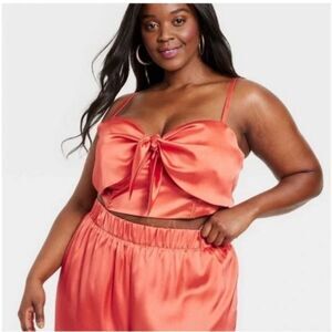NWT Black History Month Sammy B for Target Orange Tie Front Bustier Small